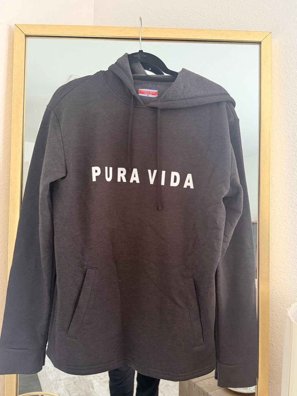 Pura Vida Black Hoodie with White Logo